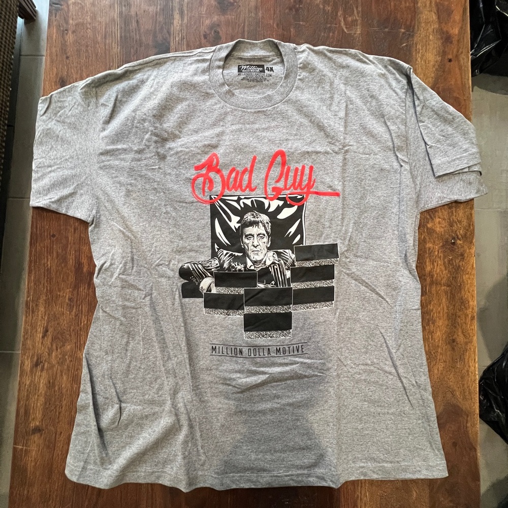 Gray Bad Guy Graphic Tee